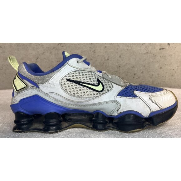 NIKE SHOX TL NOVA WHITE SAPPHIRE BLUE RUNNING SHOES CV3602-100 (WOMENS SIZE 10) - Picture 4 of 10